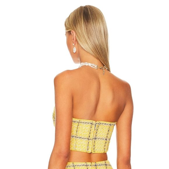 Assignment NWT Cady Yellow Plaid Crop Top size XXS Revolve - Picture 2 of 9